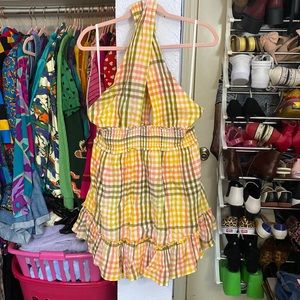 Plaid Aerie halter dress